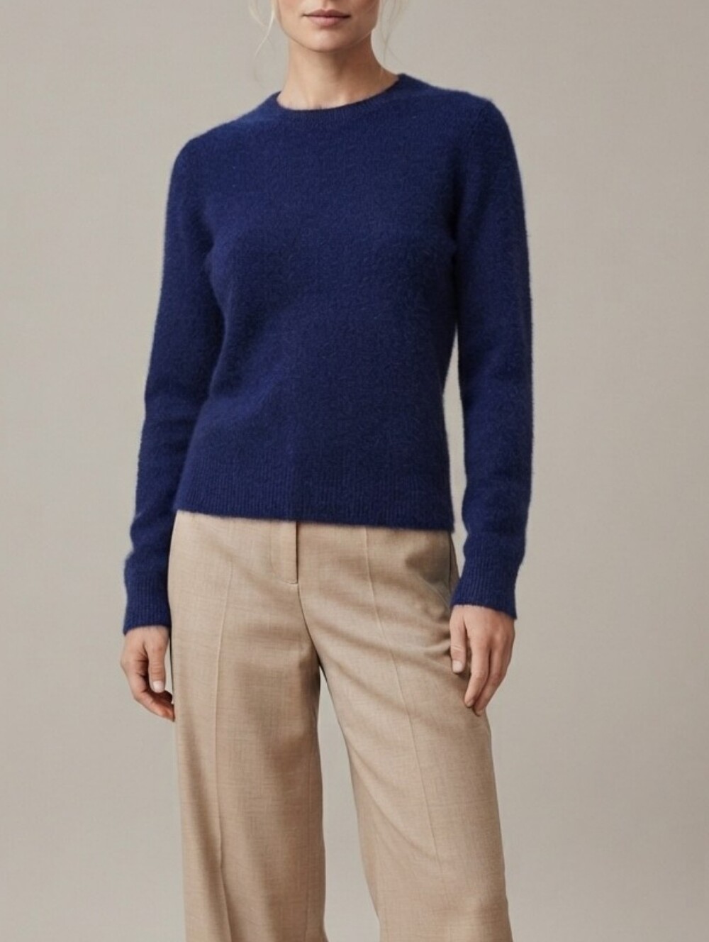 100% Cashmere Sweater Royal Blue Lord And Taylor Sz M Soft Cozy Business Casual